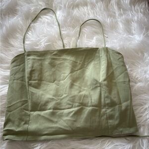 Forever 21 Sage Green Women's cross cross back top